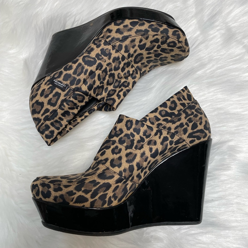 | Marco Moreo | Milano leopard wedges. Size 7.